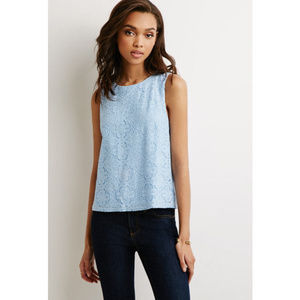 Baby Blue Laced Top